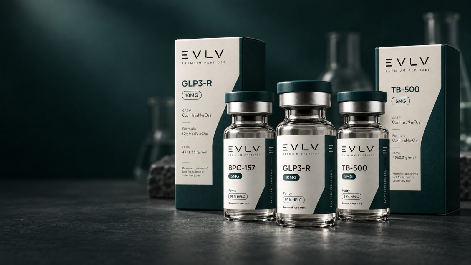 EVLV Peptides website preview